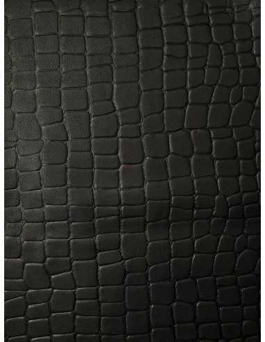 REAL LEATHER CROCO BLACK