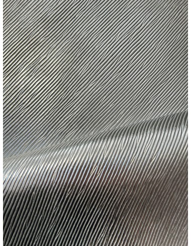 SYNTHETIC LEATHER TRUNK METALLIC SILVER