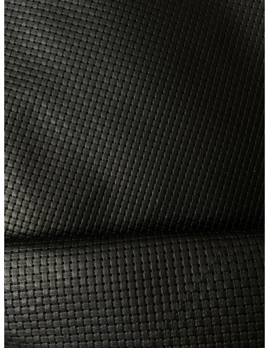 KNITTED LEATHER BLACK