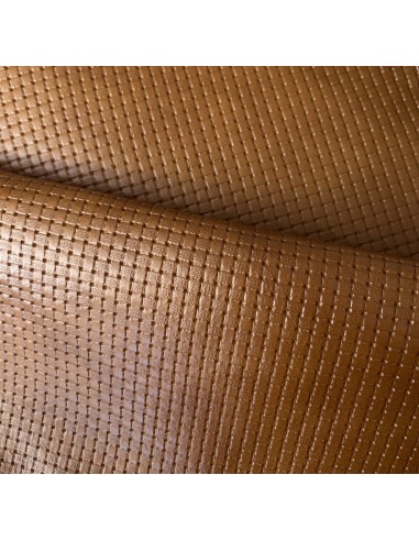 KNITTED LEATHER TAN-BROWN