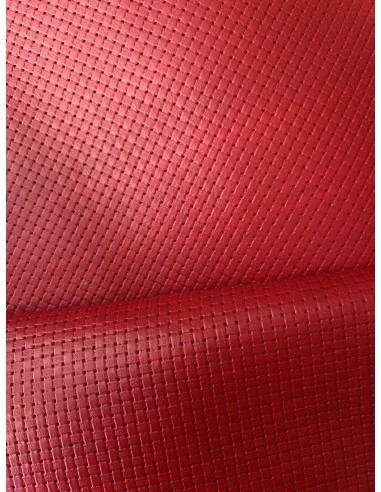 KNITTED LEATHER RED