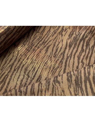 ZEBRA LEATHER CIGAR-BROWN WITH...