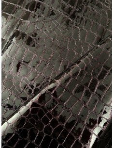 ΔΕΡΜΑ CROCO GUESS ΣΚΟΥΡΟ ΜΩΒ