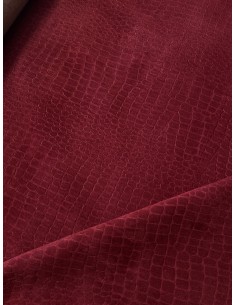 ΔΕΡΜΑΤΙΝΗ SUEDE CROCO ΜΠΟΡΝΤΟ