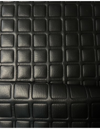 QUILTED SYNTHETIC LEATHER BOX BLACK