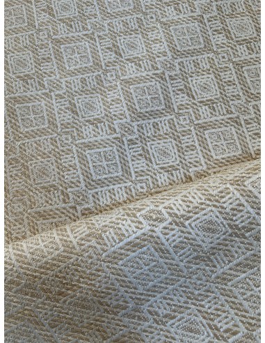 RAFFIA PATTERNED FABRIC WHITE