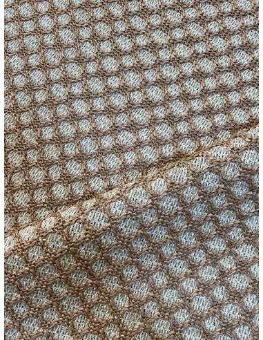 BEIGE KNIT RAFFIA FABRIC