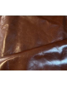 SHINY REAL LEATHER BROWN