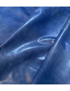 SHINY REAL LEATHER BLUE
