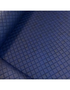 QUILTED SYNTHETIC LEATHER BLUE