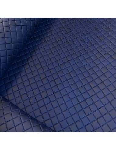 QUILTED SYNTHETIC LEATHER BLUE