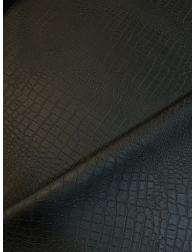 SYNTHETIC LEATHER CROCO MAT BLACK