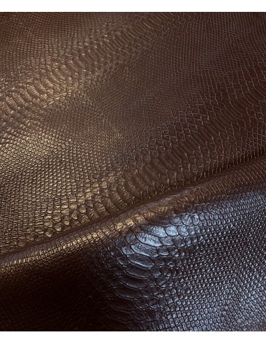 SYNTHETIC LEATHER ANACONDA SNAKE BROWN