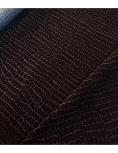 SUEDE CROCO SYNTHETIC LEATHER BROWN