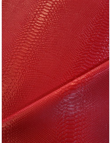SYNTHETIC LEATHER SNAKE ANACONDA RED