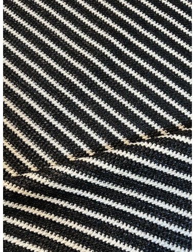 SYNTHETIC STRAW FABRIC STRIPED...