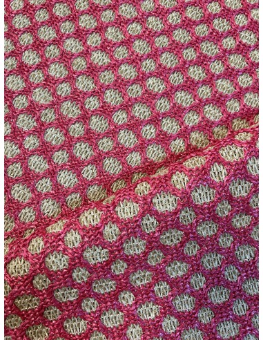 FUXIA KNIT RAFFIA FABRIC