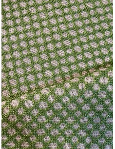 GREEN KNIT RAFFIA FABRIC