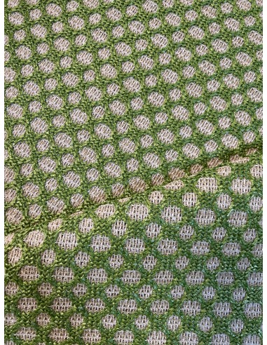 GREEN KNIT RAFFIA FABRIC