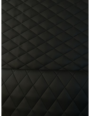 QUILTED SYNTHETIC LEATHER MATTE BLACK