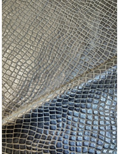 CROCO FABRIC METALLIC PLATINUM