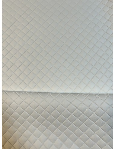 QUILTED SYNTHETIC LEATHER WHITE