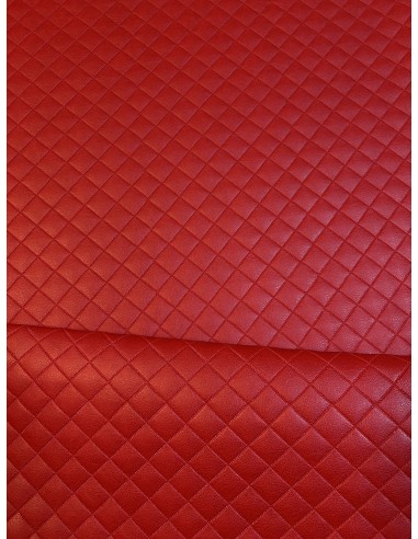 QUILTED SYNTHETIC LEATHER JERICO RED
