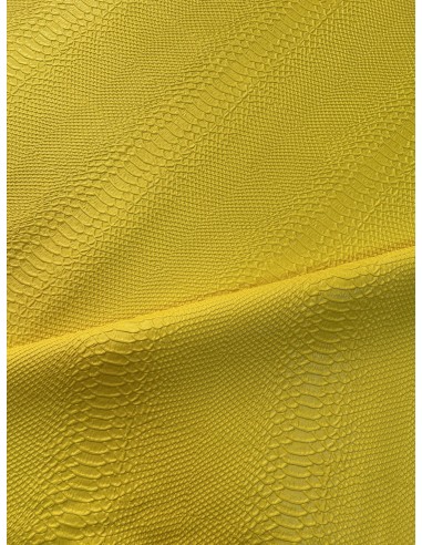 SYNTHETIC LEATHER SNAKE ANACONDA YELLOW