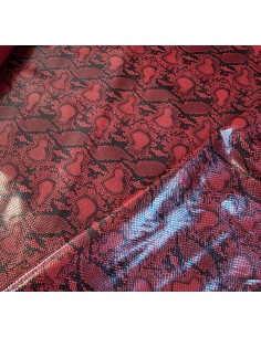 SNAKE PATTERN FABRIC RED