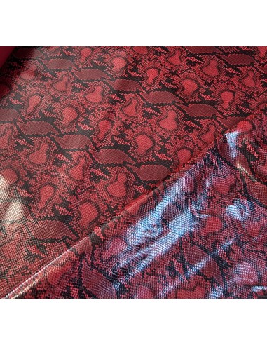SNAKE PATTERN FABRIC RED