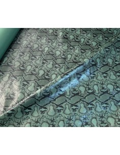 SNAKE PATTERN FABRIC GREEN