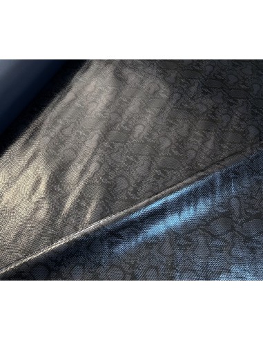 SNAKE PATTERN FABRIC DARK BLUE