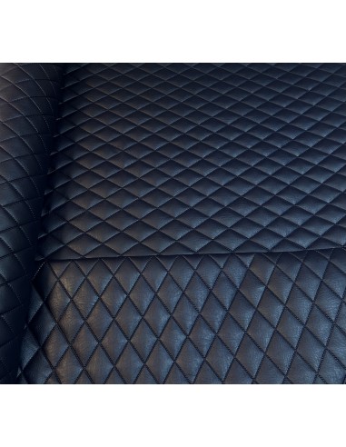 QUILTED SYNTHETIC LEATHER NAVY BLUE