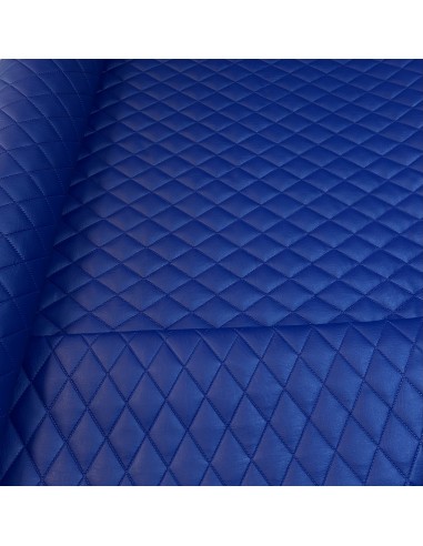 QUILTED SYNTHETIC LEATHER ELECTRIC BLUE