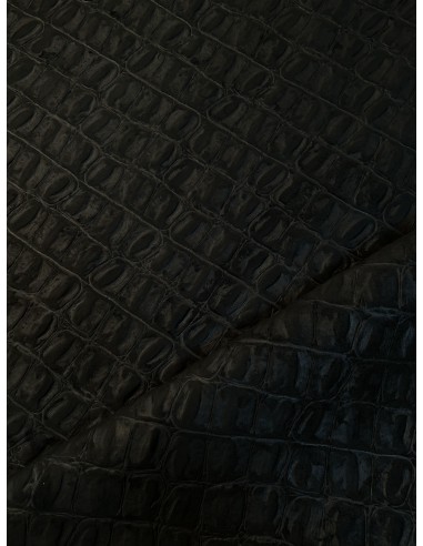 ΔΕΡΜΑΤΙΝΗ SUEDE CROCO JURASSIC ΜΑΥΡΟ