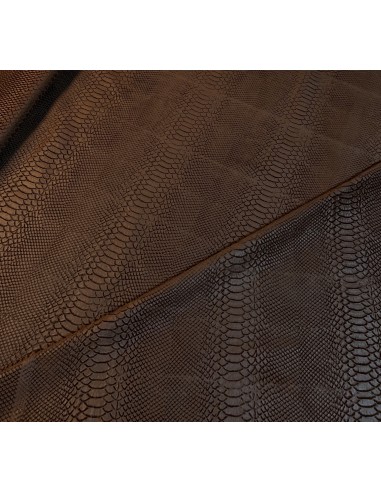 VELVET FABRIC SNAKE ANACONDA DARK BROWN