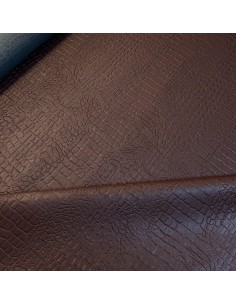 CROCO SYNTHETIC LEATHER BROWN