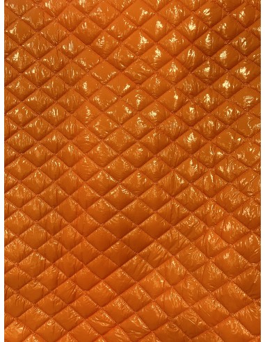 QUILTED FABRIC SHINY ORANGE