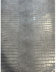 CROCO SYNTHETIC LEATHER GREY 2