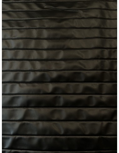 QUILTED SYNTHETIC LEATHER BLACK