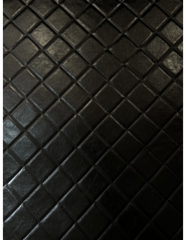 QUILTED SYNTHETIC LEATHER MATTE BLACK