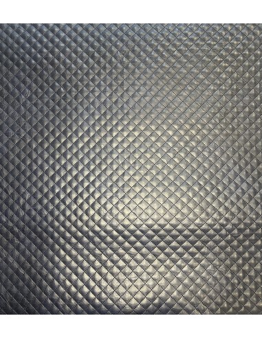 QUILTED SYNTHETIC LEATHER NAVY BLUE