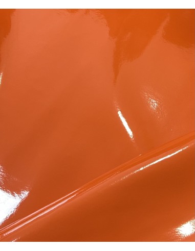 SHINY SYNTHETIC LEATHER ORANGE