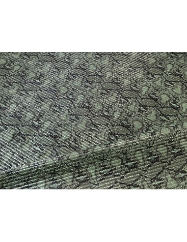 SYNTHETIC LEATHER SNAKE PRESSED GREEN