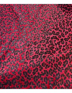LEOPARD FABRIC RED