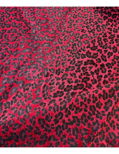 LEOPARD FABRIC RED