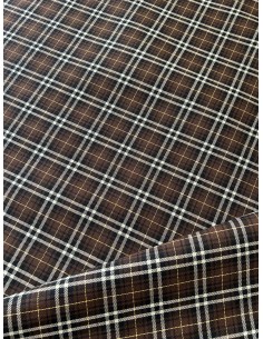 TARTAN FABRIC BROWN