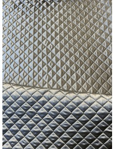 QUILTED FABRIC SATIN SILVER