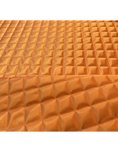 QUILTED FABRIC SATIN ORANGE