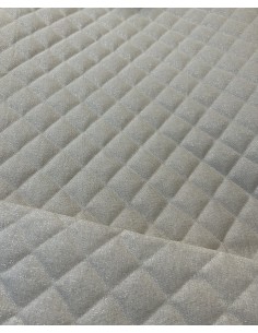 QUILTED FABRIC METALLIC SILVER